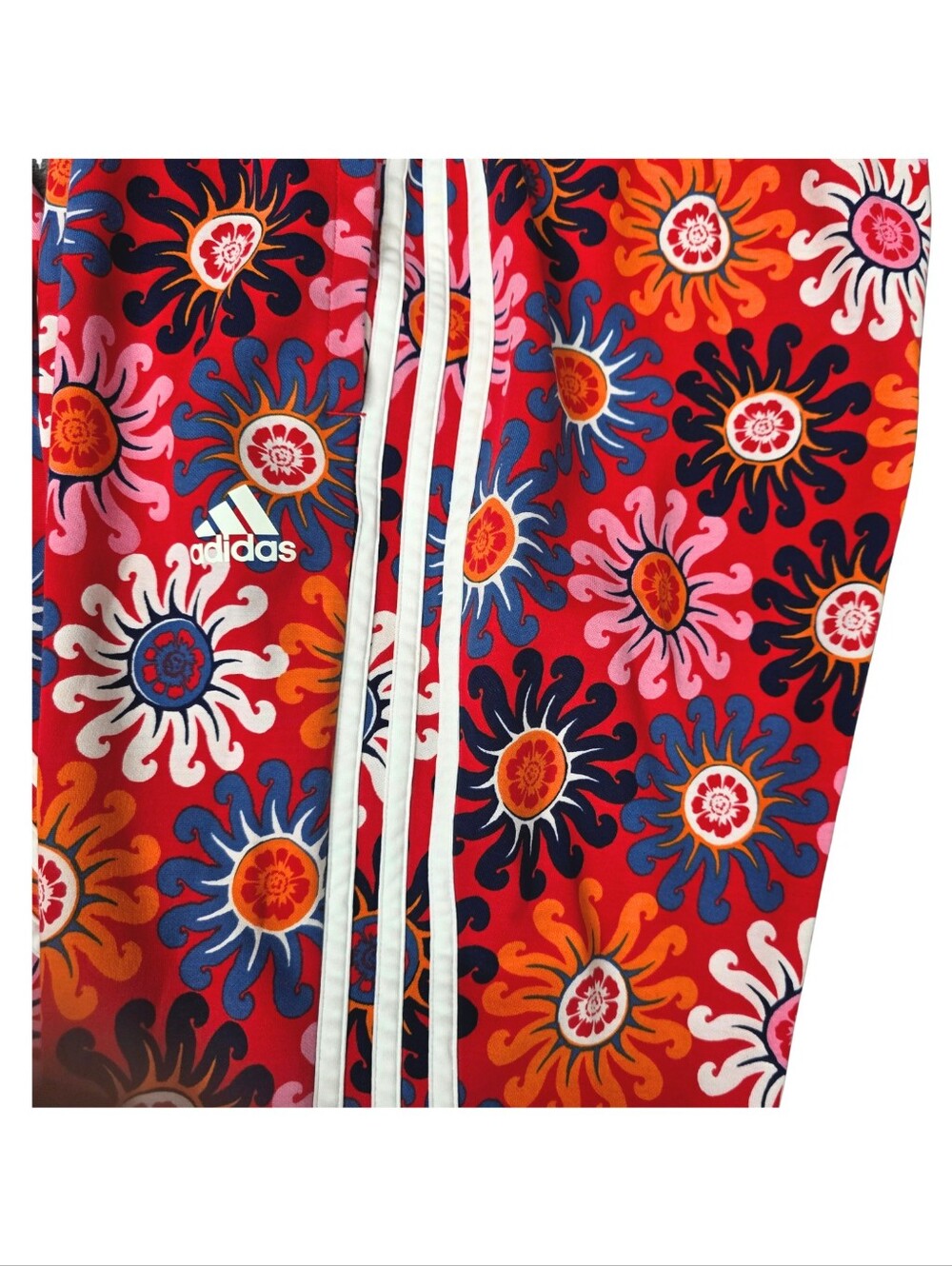 Adidas x FARM Rio Floral Flare Track Pants XL Retro Tropical Athleisure - Picture 11 of 14